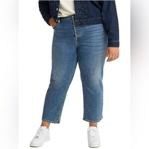 Levi's Women's Cropped Ankle Jeans — Blue Denim